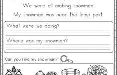 13 Winter Reading Comprehension Worksheets Preschool Coloring Style