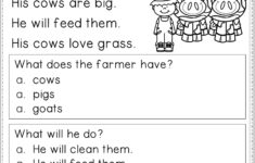 1st Grade Reading Comprehension Passages With Multiple Choice Questions