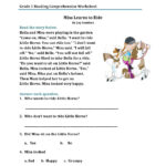 1St Grade Reading Comprehension Worksheets Multiple Choice Db Excel