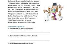 1St Grade Reading Comprehension Worksheets Multiple Choice Db excel