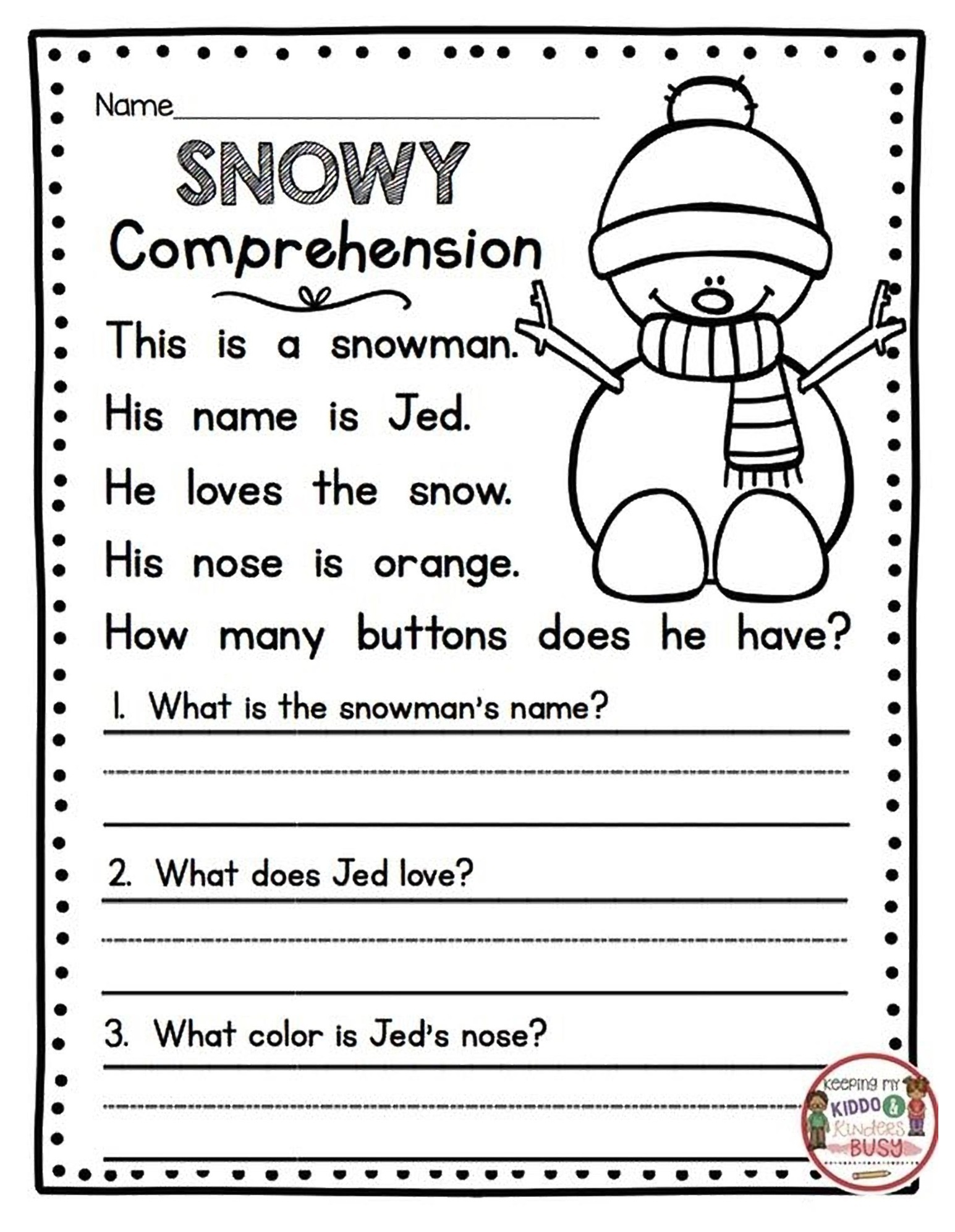 1st Grade Reading Comprehension Worksheets Printable PDF Worksheet Hero