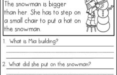20 Kindergarten Reading Comprehension Passages Reading Comprehension