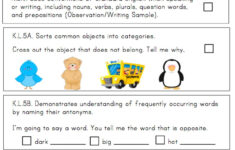 24 Page Illustrated Kindergarten Assessment Kindergarten Assessment