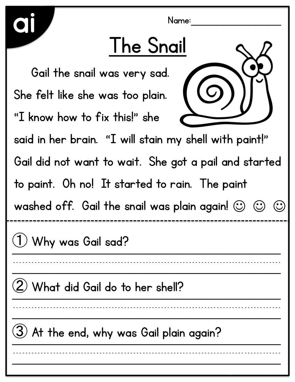 2nd Grade Reading Assessment Printable Reading Comprehension Worksheets