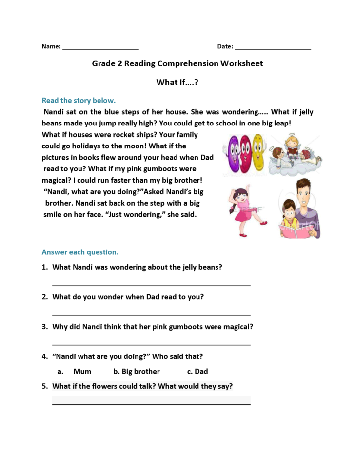 Reading Comprehension Worksheet 2nd Grade Reading Comprehension