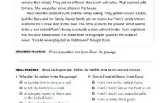 4th Grade Reading Comprehension Worksheets Multiple Choice