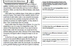 6th Grade Reading Comprehension Printable Worksheets 174444185553777556