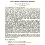 7Th Grade Reading Comprehension Worksheets Pdf Db Excel