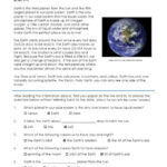9 Earth Reading Comprehension Worksheet Reading Chartsheet