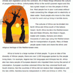 Africa Reading Comprehension Worksheet Sample