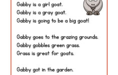 Alphabet Stories Letter G Reading Comprehension Worksheet Reading