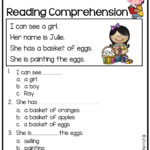 April Reading Comprehension Is Suitable For Kindergarten Students Or