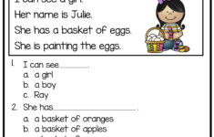 April Reading Comprehension Is Suitable For Kindergarten Students Or