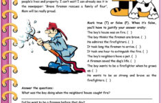 Aren t Firefighters Cool Reading Comprehension Grammar