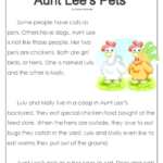 Aunt Lee S Pets KidsPressMagazine Reading Comprehension Grade 1
