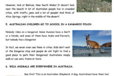 Australian Stereotypes Debunked Reading Comprehension Worksheet