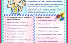 BASKETBALL A NEW GAME Reading Comprehension Worksheets Reading