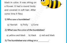 Bumblebee Reading Comprehension For Grade 3 Your Home Teacher