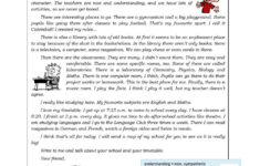 Calvin s School Reading Comprehension Worksheets Esl Reading