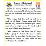 Christian Easter Reading Comprehension Worksheet Have Fun Teaching