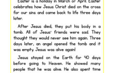 Christian Easter Reading Comprehension Worksheet Have Fun Teaching