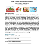 Christmas Reading Comprehension Worksheets Grade 2