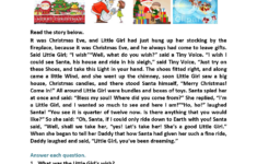 Christmas Reading Comprehension Worksheets Grade 2