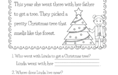 Christmas Reading Worksheet Free Kindergarten Holiday Worksheet For Kids
