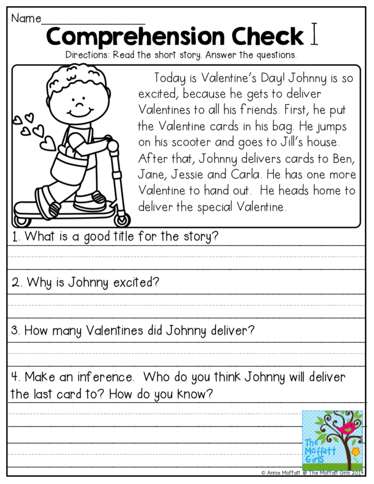 Printable Reading Worksheets With Questions