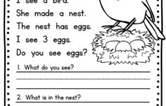 COMPREHENSION Kindergarten Reading May No Prep Workshee Reading