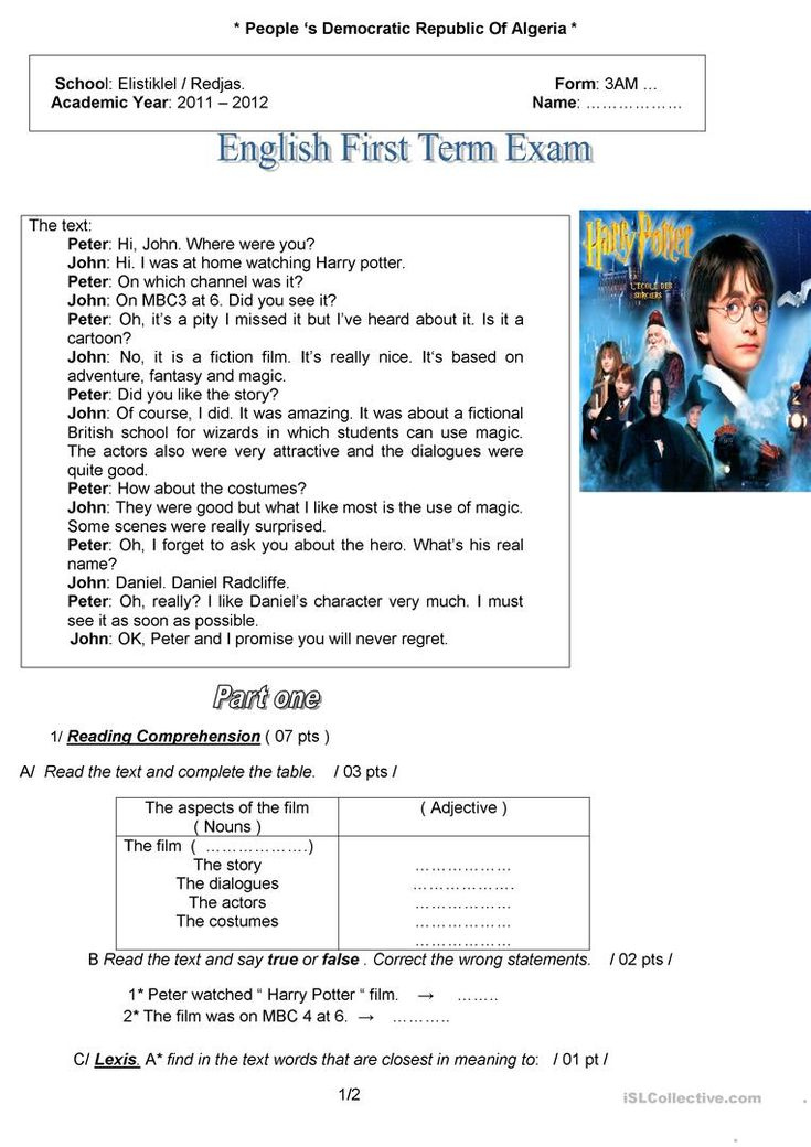 Did You Watch Harry Potter English ESL Worksheets For Distance 