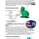 Dinosaurs Reading Comprehension ESL Worksheet By Cyn