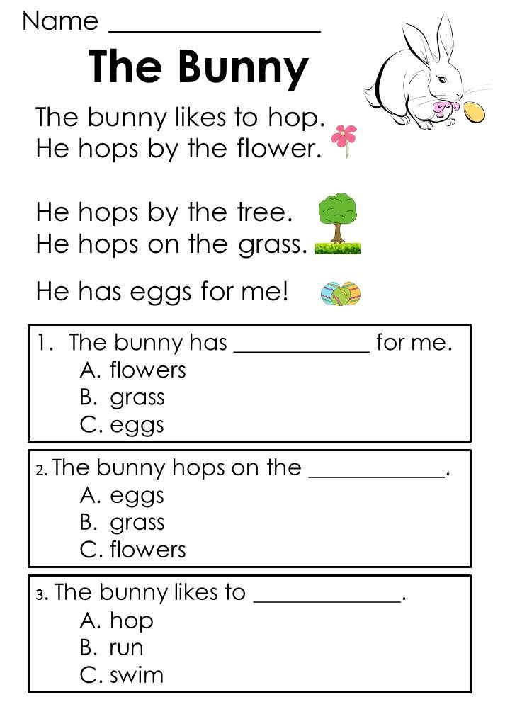 Easter Reading Comprehension Passages Designed To Help Kids De 