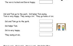Easy Reading Comprehension Worksheet