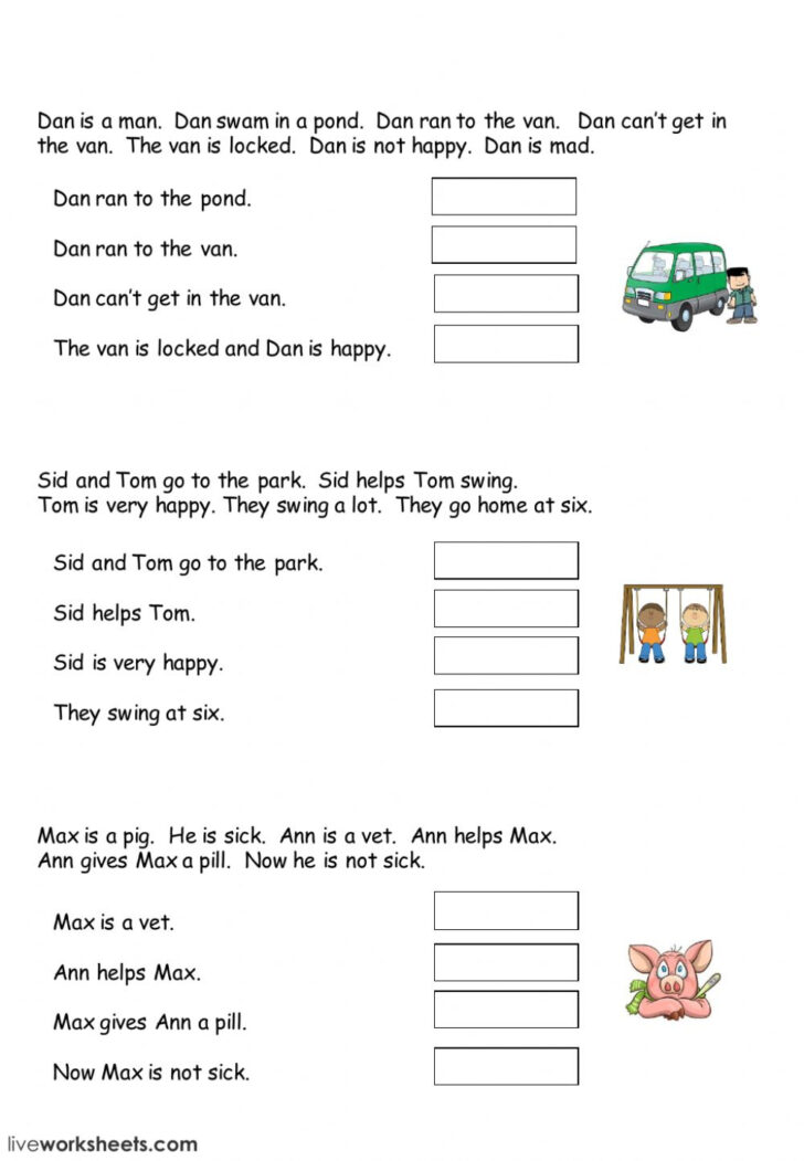 Easy Reading Comprehension Worksheet | Reading Comprehension Worksheets