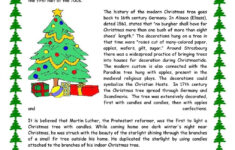 Esl Christmas Reading Comprehension Worksheets Intermediate