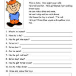 Esl Reading Comprehension Worksheets For Adults Db Excel