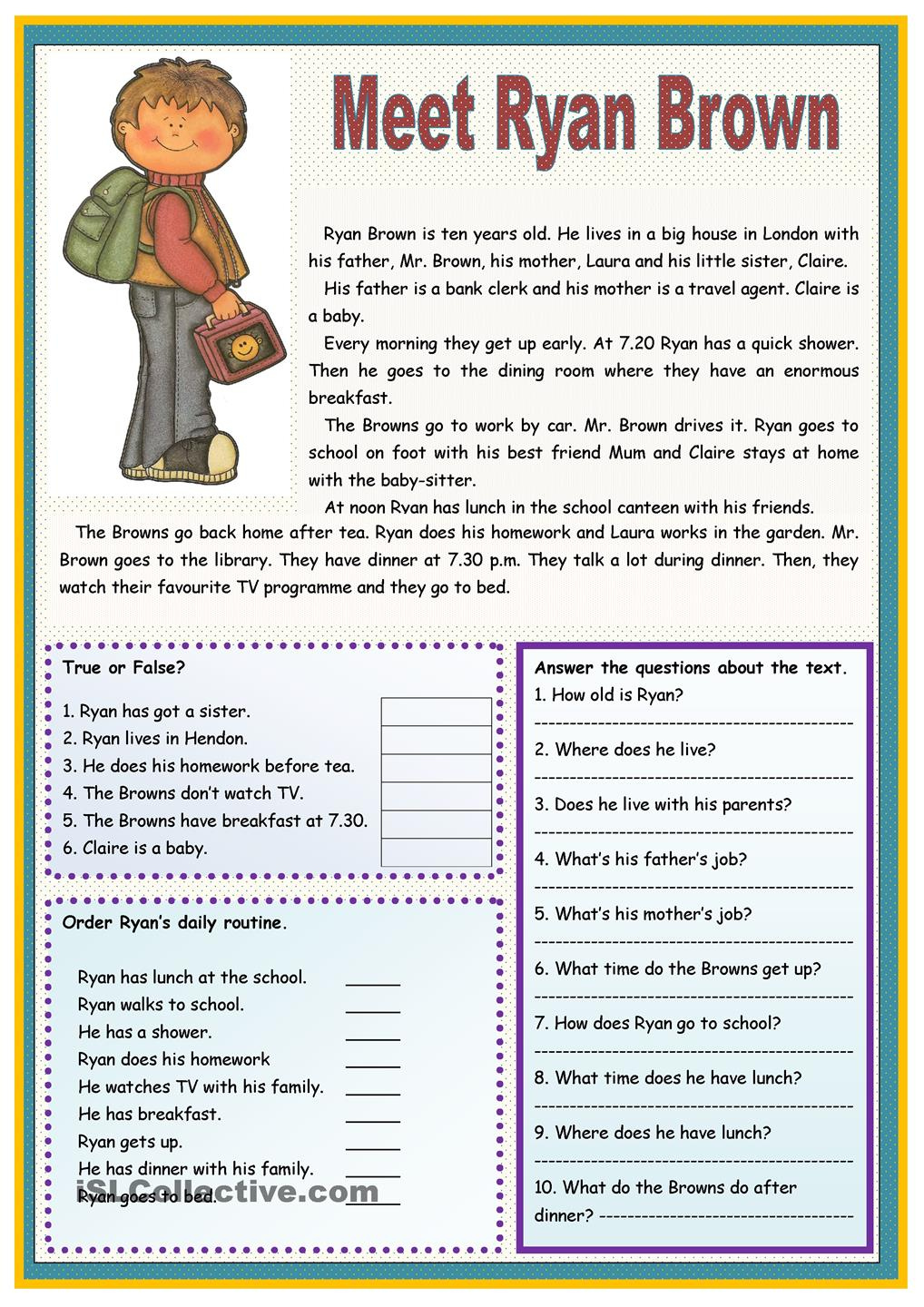 Reading Comprehension Exercises For Adults Reading Comprehension