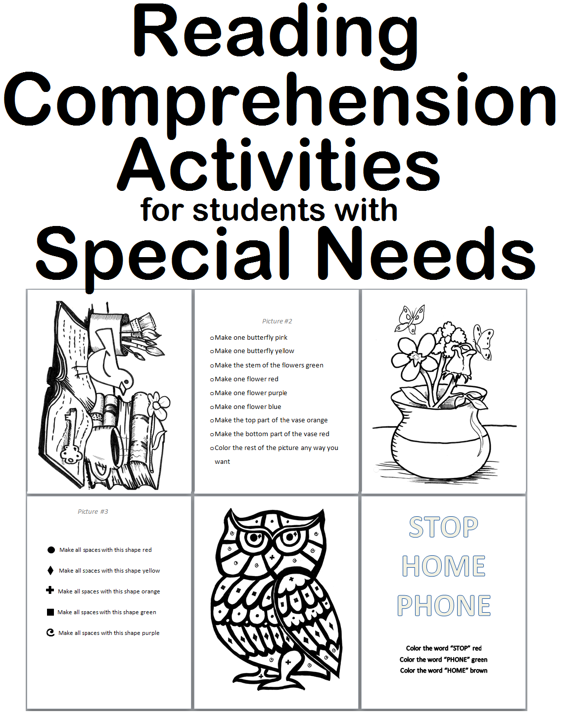 Following Directions Reading Comprehension Strategies Packet Reading 