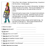 Fred The Fireman Reading Comprehension Worksheet Free ESL Printable