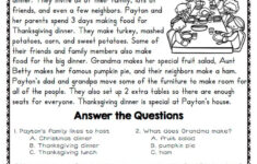 Free 5th Grade Christmas Reading Comprehension Worksheets