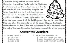 Free 5th Grade Christmas Reading Comprehension Worksheets