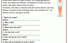 Free ESL Printable Reading Comprehension English Worksheets And