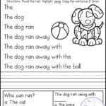 Free Kindergarten Reading Fluency And Comprehension Set 1 Memahami