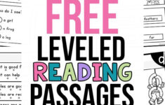 FREE Leveled Reading Passages Leveled Reading Passages Reading