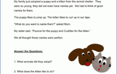 Free Printable First Grade Reading Comprehension Worksheets K5