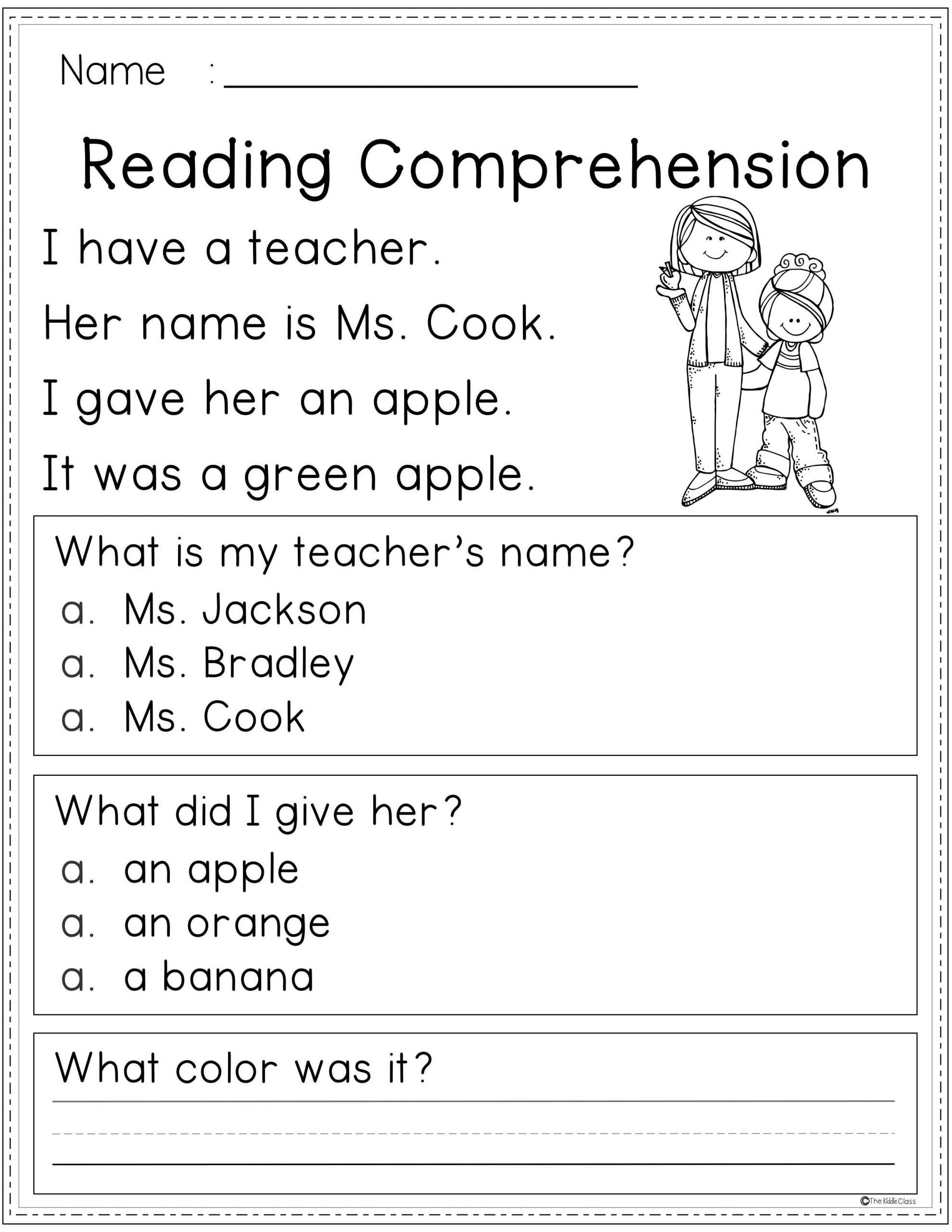 2nd grade reading comprehension worksheets multiple choice with answers