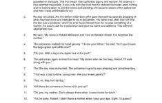 Free Printable Reading Comprehension Worksheets High School Learning