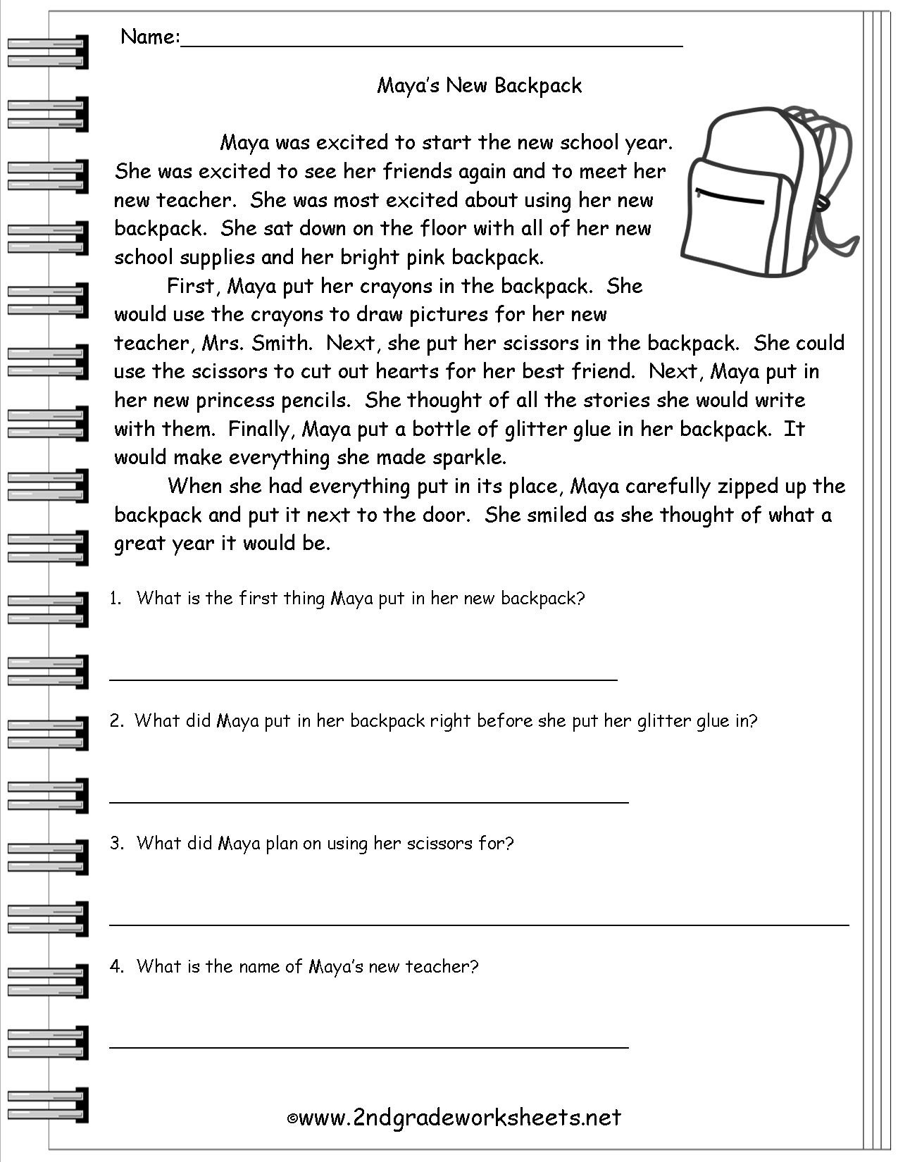Free Printable Short Stories For 2nd Graders