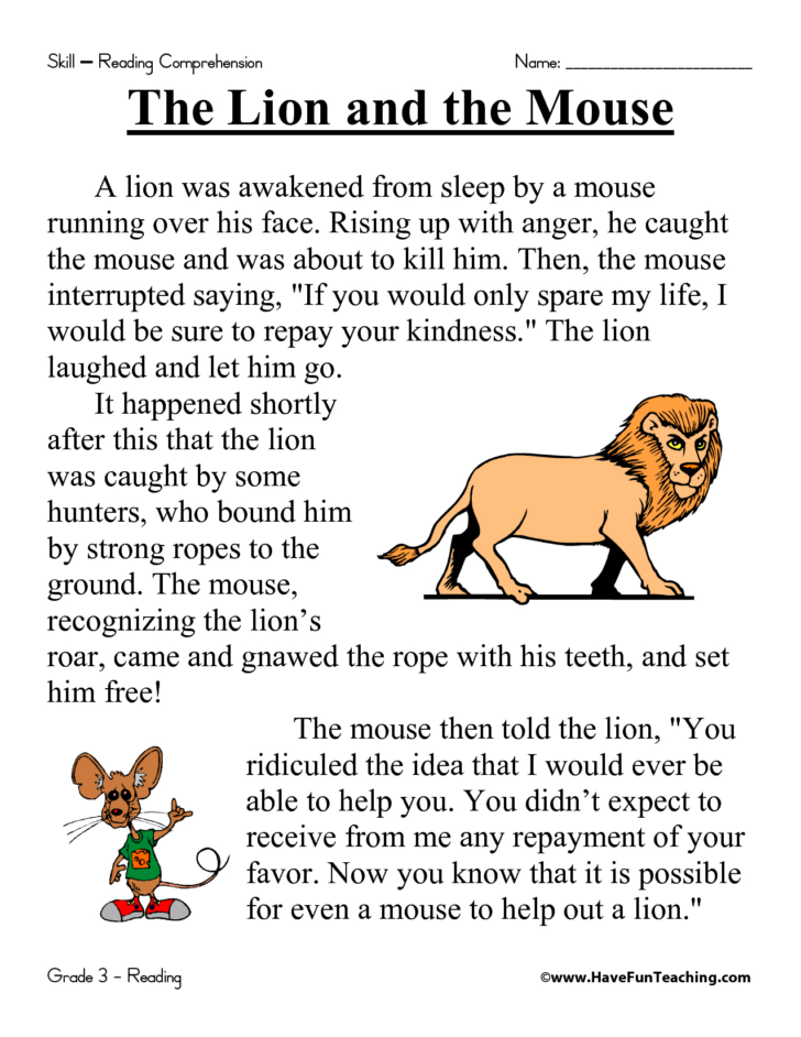 First Grade Short Stories Printable